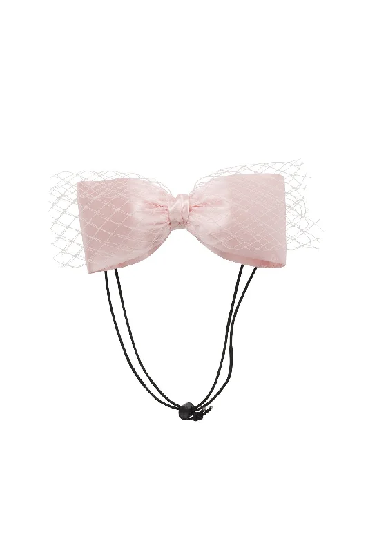 unique rhinestone hairpins for high-fashion looks -Avant Garde Bow Petit - Baby Pink