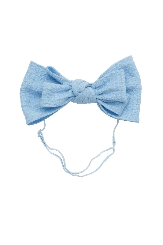 oversized velvet hairbands for bridal events -Floppy Muslin Wrap - Sky Blue