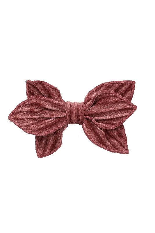 playful satin hairpins for fun, casual looks -Growing Orchid Clip - Rose Velvet Stripe