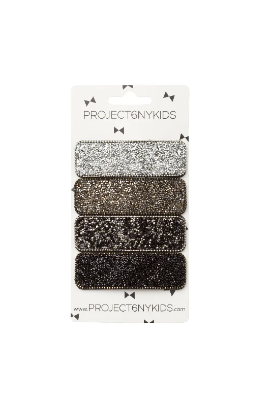 trendy satin hairpins for luxurious finishes -Olly Logs Clip Set - Sparkle Set