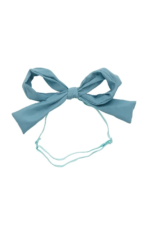 soft velvet hairbands for a chic, comfortable look -Party Bow Taffeta Wrap - Light Turquoise