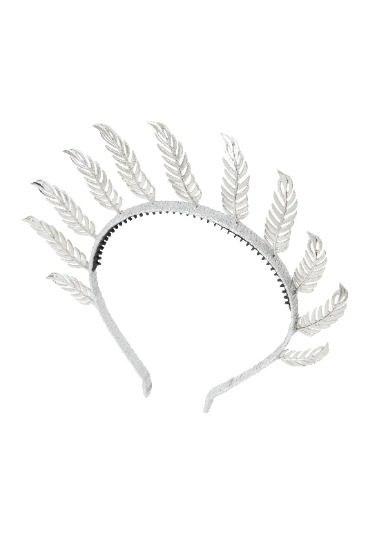 bold pearl hairpins for chic finishes -Pocahontas Headband - Silver