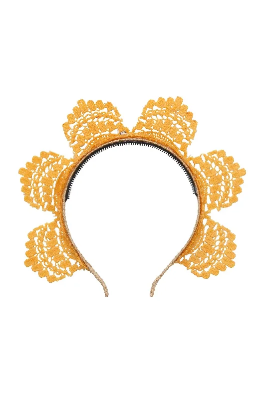 sparkling crystal hairbands for evening events -Rising Princess Headband - Gold