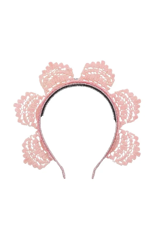 unique rhinestone hairbands for bold, modern looks -Rising Princess Headband - Pink