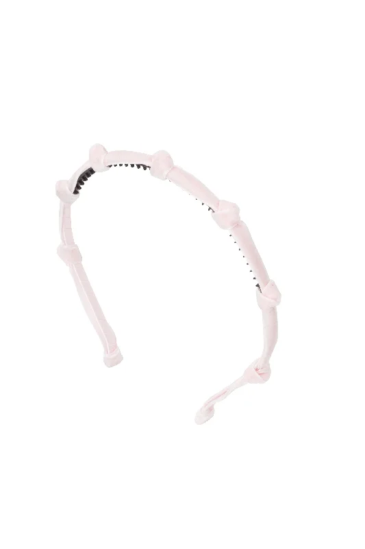 luxurious rhinestone hairbands for wedding hairstyles -Rosebud Headband - Baby Pink Velvet