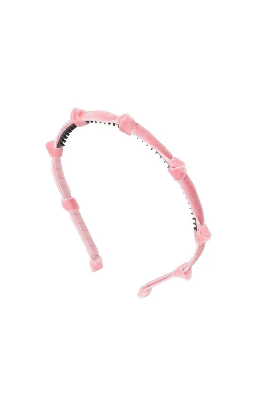 trendy velvet hairbands for festival hairstyles -Rosebud Headband - Rose Velvet