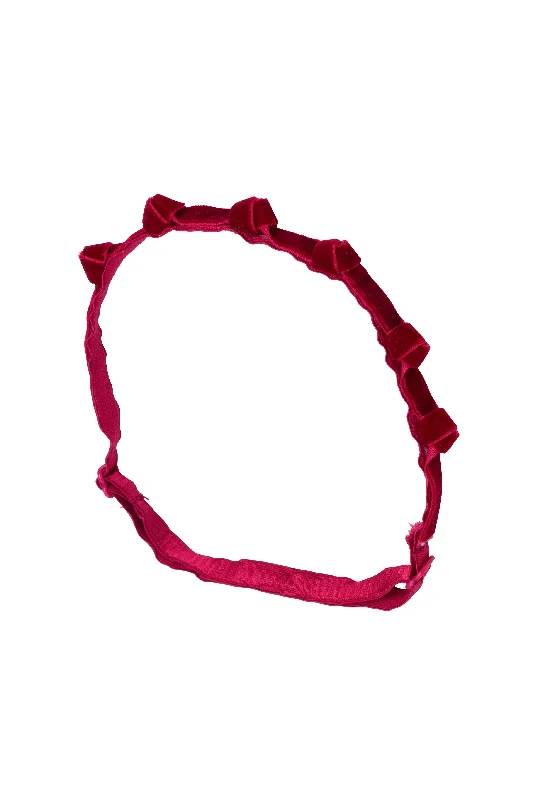 handmade satin hairbands for chic finishes -Rosebud Wrap - Burgundy Velvet