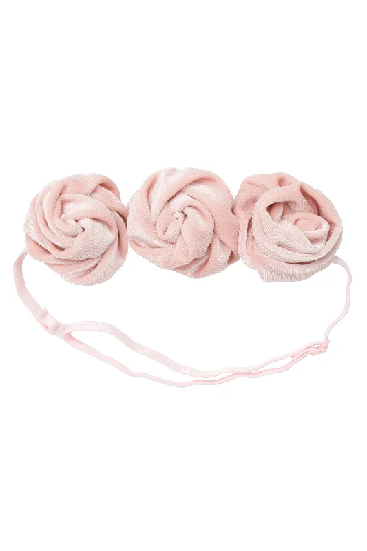 trendy hairbands for long hair -Triple Rose Garden Wrap - Light Blush