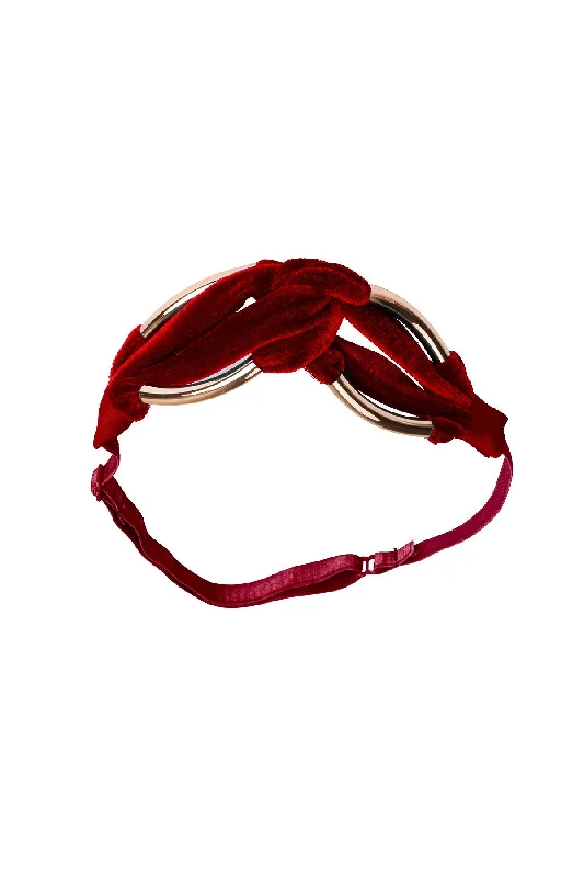 chic gold-tone hairpins for sleek finishes -Tubular Wrap  - Red Velvet