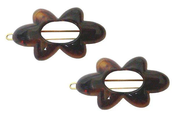 comfortable satin hairbands for everyday wear -BsmallKA Barrettes in Tortoise Shell Color KA86300-2