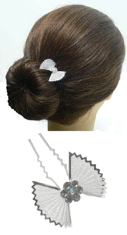 chic floral headbands for casual styles -Crystal Wing Hairstick-hairpin SH863075-wings