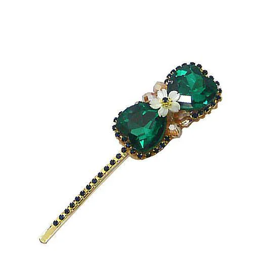 luxury flower hairpins for bridal accessories -Exquisit Hairpin YE86010-62263