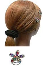 sparkly crystal hairpins for evening parties -Star Flower Hair Twists U830075-0330ht