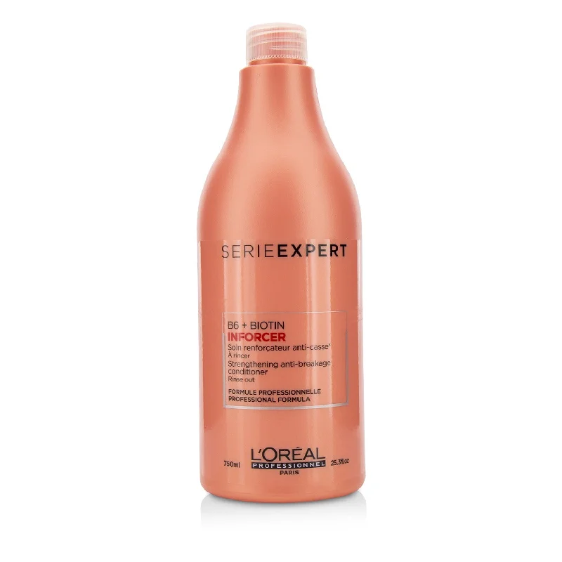 thickening conditioner for curly hair-L'Oreal Professionnel Serie Expert - Inforcer B6 + Biotin Strengthening Anti-Breakage Conditioner  750ml/25.3oz