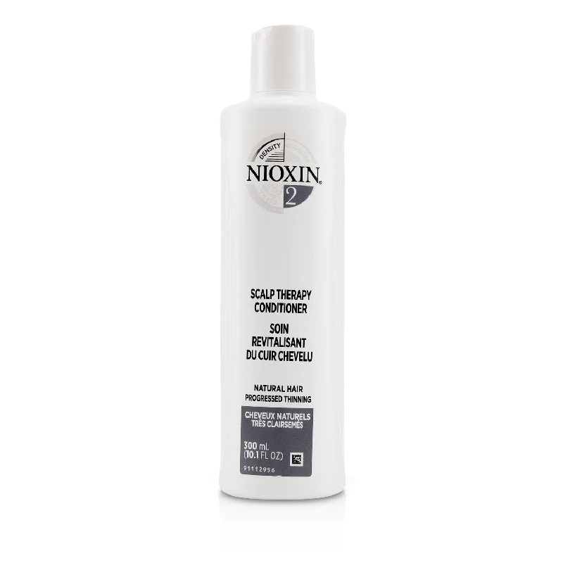 hair care for curly, dry ends-Nioxin Density System 2 Scalp Therapy Conditioner (Natural Hair, Progressed Thinning)  300ml/10.1oz