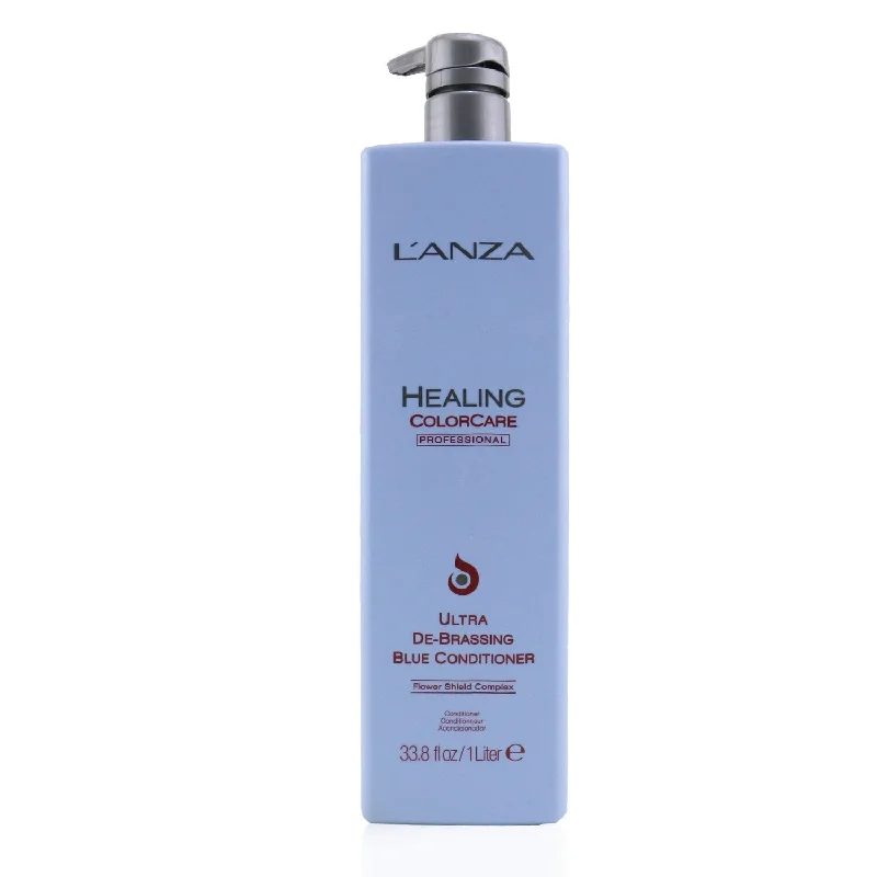 leave-in conditioner for long-lasting moisture-Lanza Healing ColorCare De-Brassing Blue Conditioner  1000ml/33.8oz