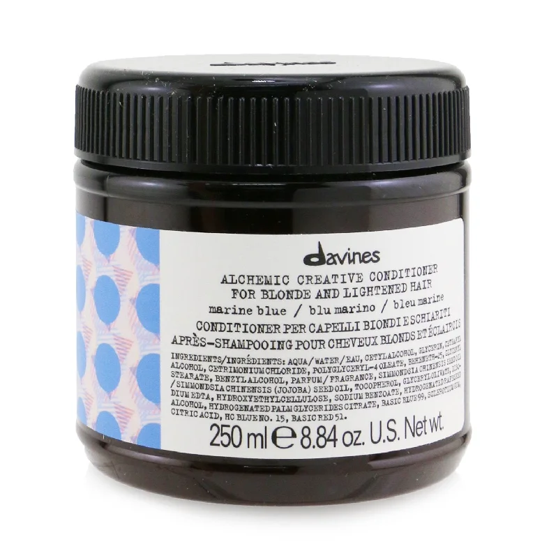 nourishing conditioner for thick, dry hair-Davines Alchemic Creative Conditioner - # Marine Blue (For Blonde and Lightened Hair)  250ml/8.84oz