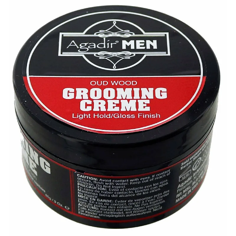 keratin-enriched hair serum for shine-Agadir Men Grooming Creme Light Hold Gloss Finish 3 oz