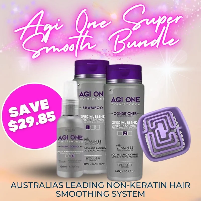 moisturizing hair mask for split ends-Agi One Super Smooth Bundle - Save $29