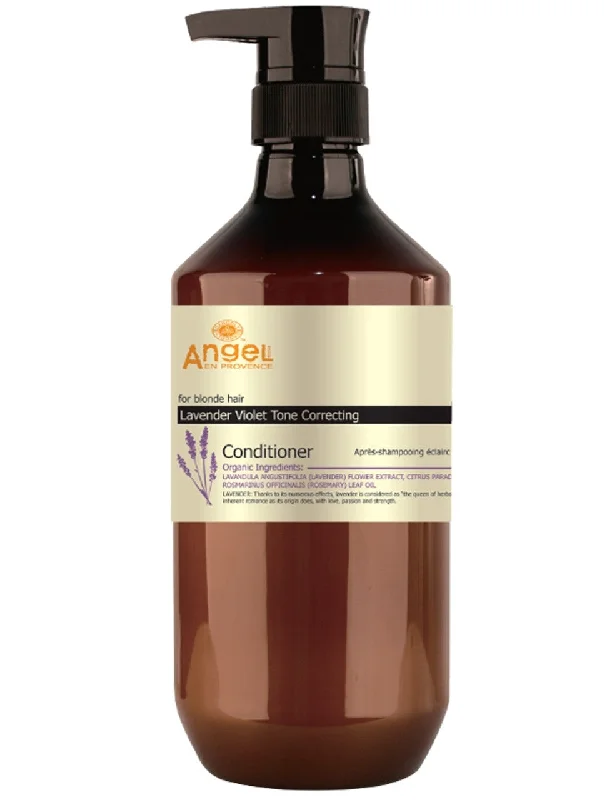 anti-frizz spray for curly, coarse hair-Angel Lavender Violet Tone Correcting Conditioner 800ml