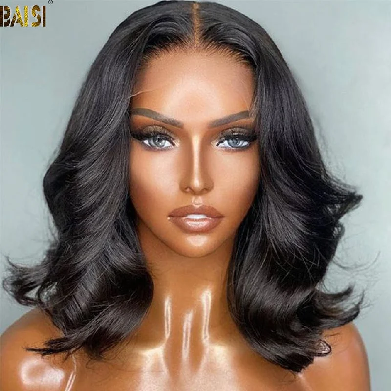 natural-looking lace front wigs for everyday wear -BAISI 10A Body Wave Closure Wig