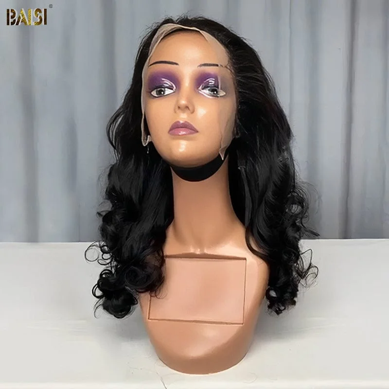 voluminous curly wigs for dramatic hair appearances -BAISI Spring Egg Curl Lace Wig