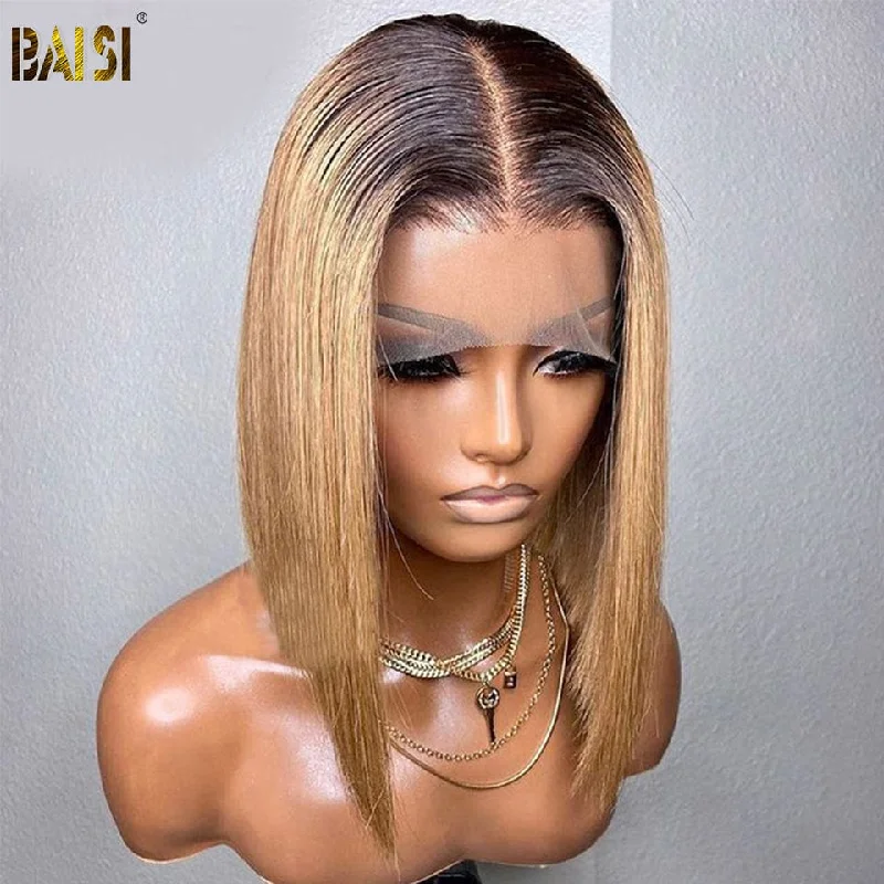 elegant wigs for special occasions and events -BAISI 1b/27 Color Bob Wig