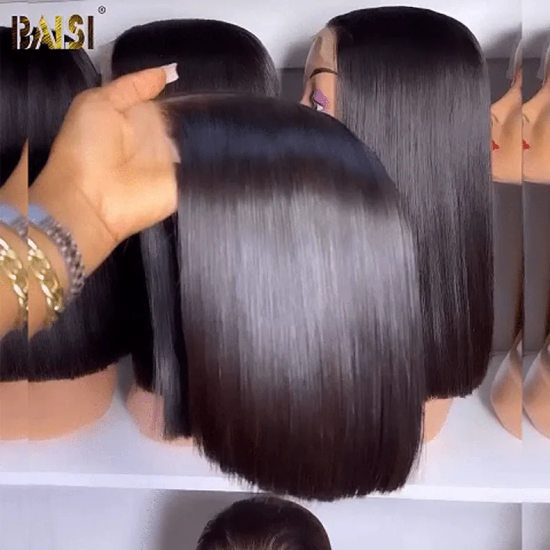 full lace wigs for a seamless, realistic look -BAISI 2X6 Lace Straight BoB Wig