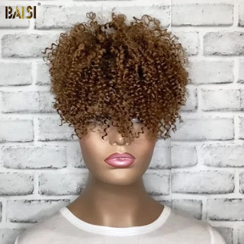 short bob wigs for chic, elegant looks -BAISI #30 Curly Partial Topper(Not A Wig)