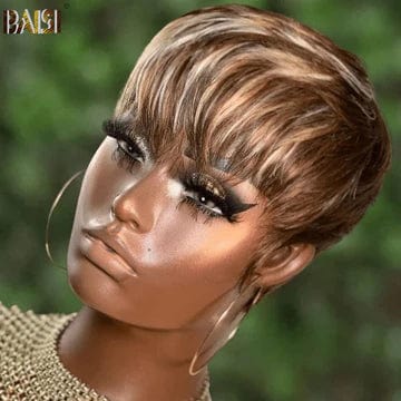 voluminous long wigs for a glamorous look -BAISI $49 Mixed Pixie Cut Fringe Wig