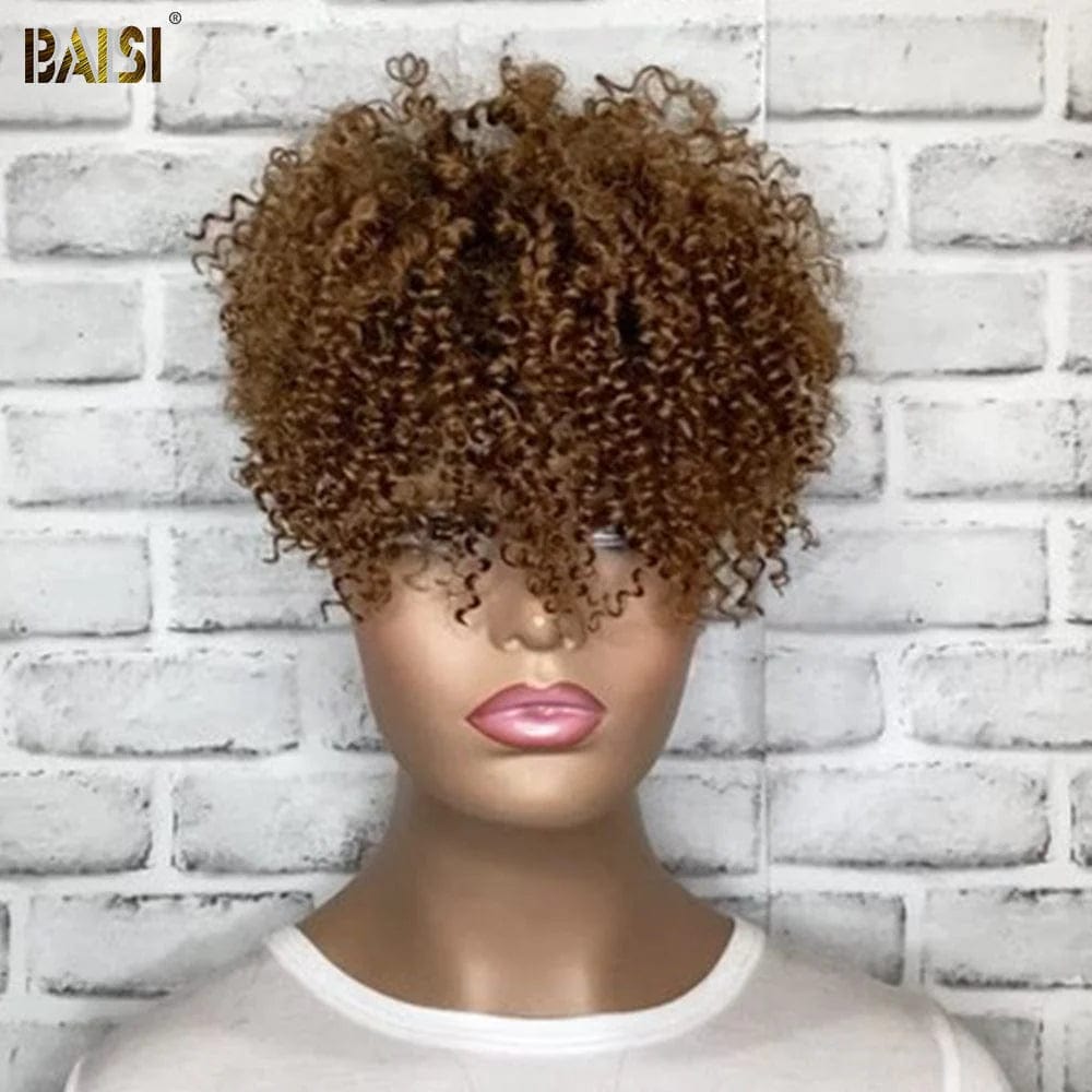 medium length wavy wigs for natural texture -Baisi $69 Wholesale Price #30 Curly Partial Topper(Not A Wig)