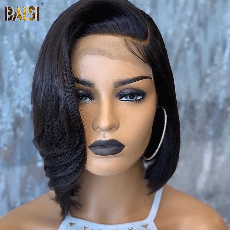 trendy short curly wigs for a fun, lively look -Baisi $79 Wholesale Price Fashion Lace Bob Wig