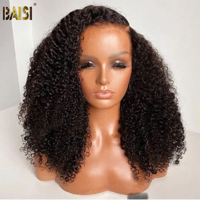 chic braided wigs for easy and fashionable looks -BAISI Kinky Curly Full Density Wig