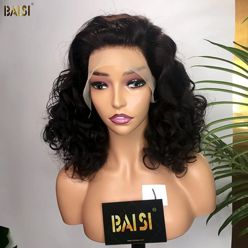 full lace wigs for better comfort and wearability -Baisi Bouncy Wavy Frontal Wig