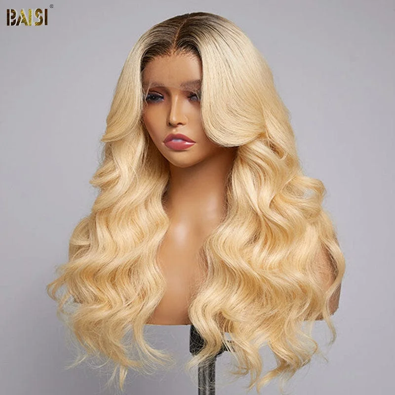 high-quality lace front wigs for better natural blends -BAISI Color 1B Blonde #613 Body Wave Top Quality Customized Wig