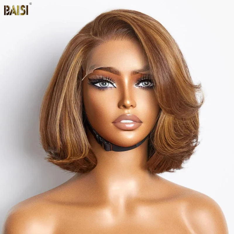 high-quality wigs for all-day comfort and wear -BAISI Elegant Highlight BoB Wig