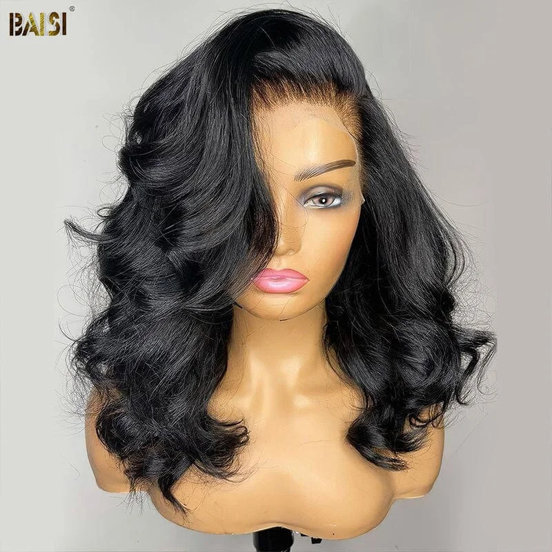 synthetic wigs for budget-friendly, realistic styles -BAISI 16inch Body Wave Wig