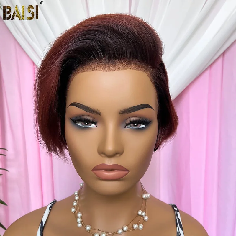 luxurious human hair wigs for rich, vibrant colors -BAISI Sexy Ombre Short Color Wig