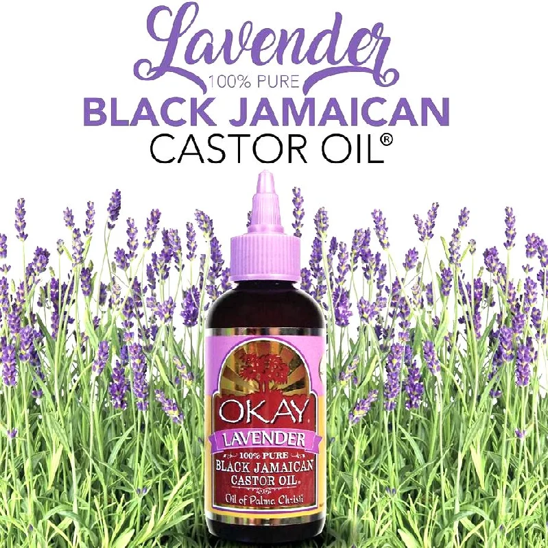 Black Jamaican Castor Oil With Lavender-Calming Scent -Helps Soothe Scalp & Skin-4OZ,118ML