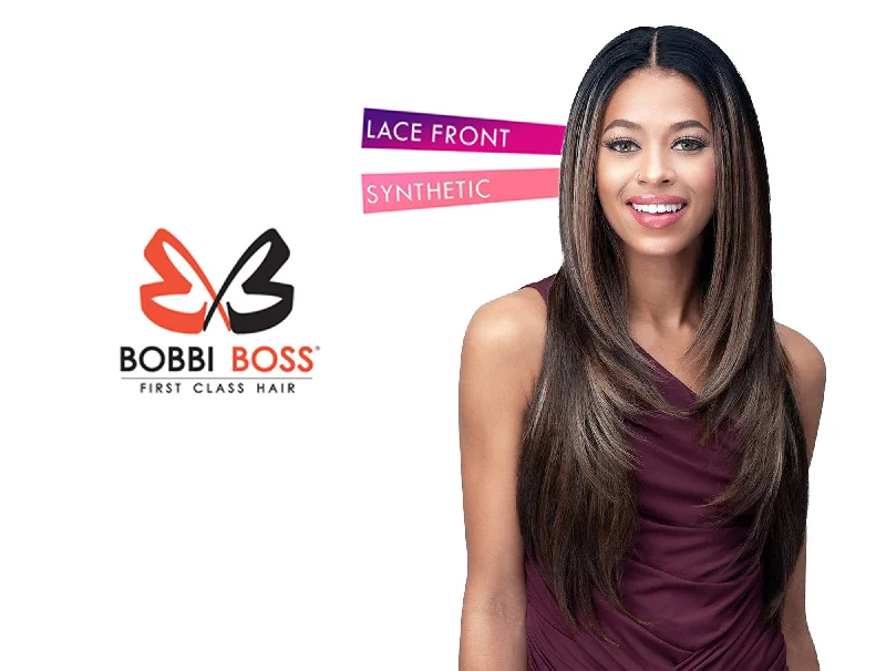 straight lace front wigs for a sleek and sophisticated look -BOBBI BOSS LACE WIG - MLF604 CATHERINE