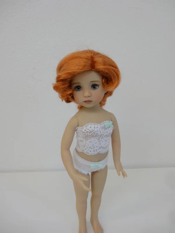 affordable wigs for thinning hair or hair loss -Bonnie Wig in Darkest Carrot Red - for Little Darling dolls