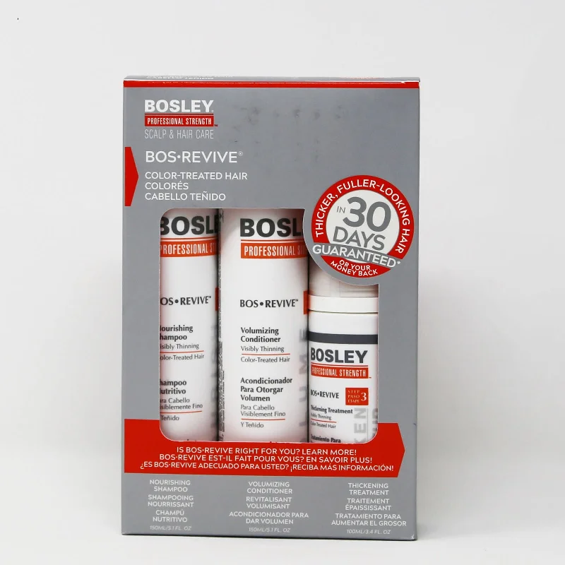 deep conditioning treatment for color-treated curls-Bosley Bos Revive Starter Pack for Color-Treated Hair 3 Piece