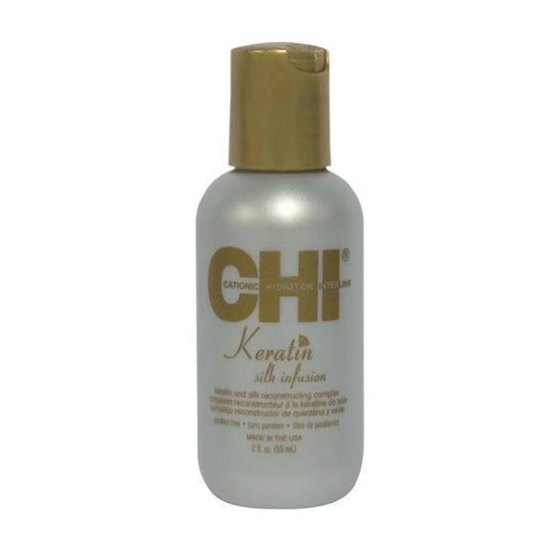 hair oil for smooth, shiny curls-Chi Keratin Silk Infusion 2 oz