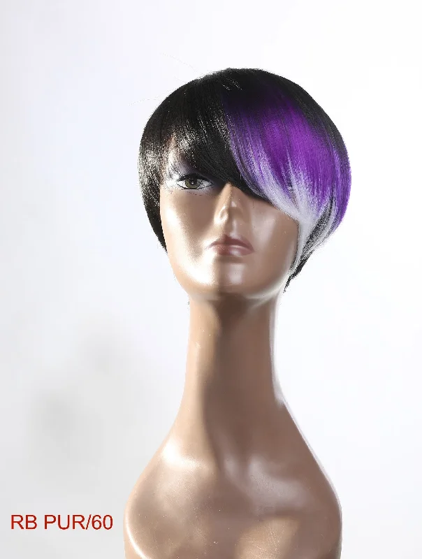 voluminous lace front wigs for dramatic effect -Wig Pixie Short Colorful (RB PUR/60)