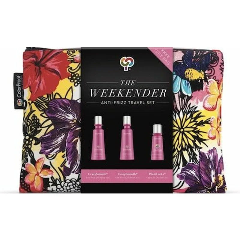 nourishing leave-in conditioner for hair growth-Colorproof The Weekender Crazy Smooth Anti Frizz Travel Set