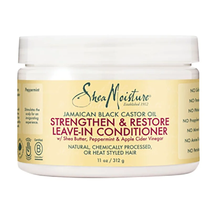 hydrating conditioner for dry, frizzy curls-SheaMoisture Jamaican Black Castor Oil Strength & Restore Leave-In Conditioner