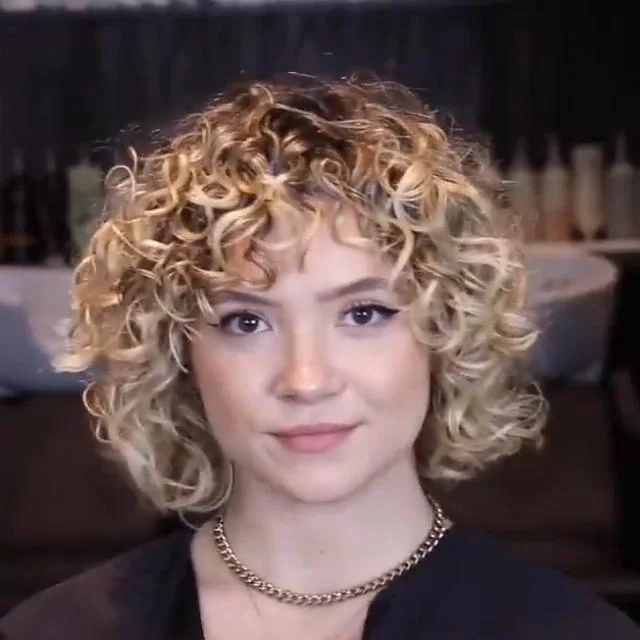 trendy short curly wigs for a fun, lively look -Cute Stretch Curly Wig