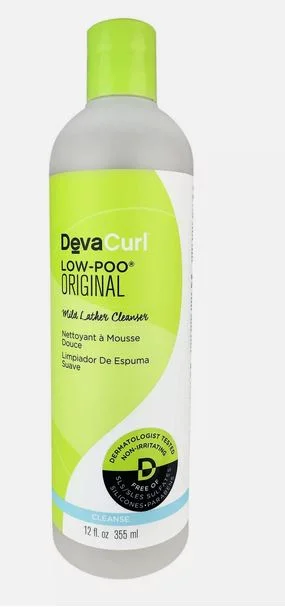 hair oil for repairing split ends and frizz-DevaCurl Low Poo Original Mild Lather Cleanser 32 oz