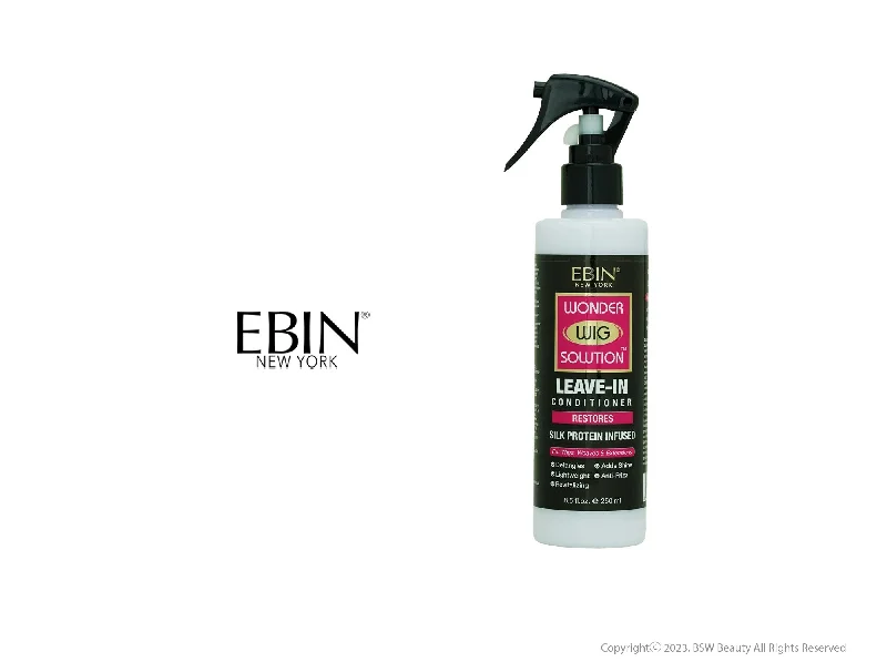 sleek straight wigs for a smooth and chic appearance -EBIN WONDER WIG SOLUTION LEAVE IN CONDITIONING SPRAY 8.5oz