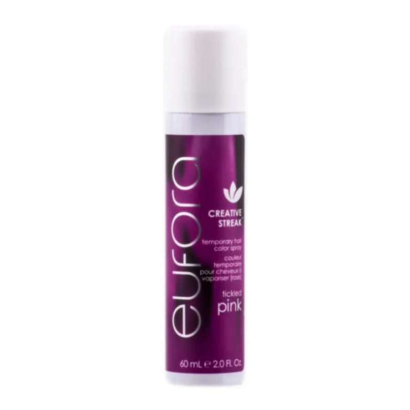 nourishing treatment for color-treated hair-Eufora Creative Streak Temporary Hair Color Spray 2 oz-Tickled Pink